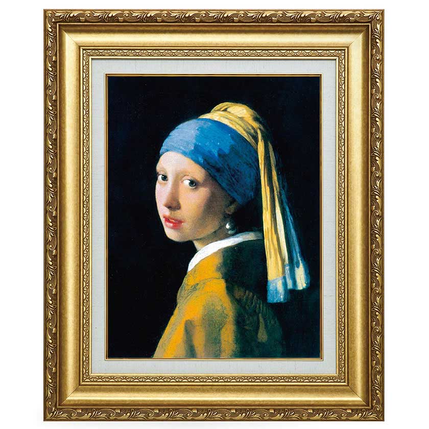 真珠の耳飾りの少女』 ヨハネス・フェルメール 6号 立体複製名画 額装