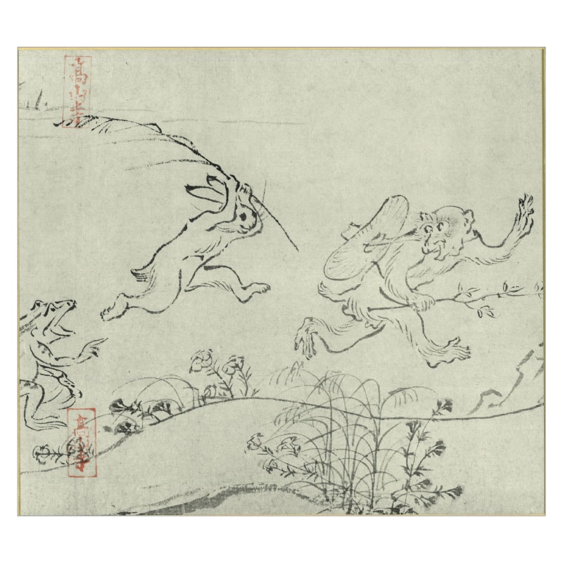 色紙〈国宝 鳥獣人物戯画〉猿追い京都便利堂オンラインショップ