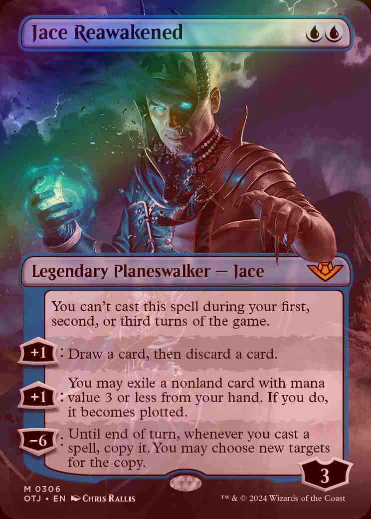 FOIL】【英】再覚醒したジェイス/Jace Reawakened[青MR]【OTJ