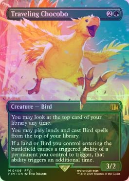 FOIL】【英】旅するチョコボ/Traveling Chocobo[緑MR]【FIN】[ボーダー