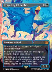 MTG】(ENG)(FOIL) ネオンインク青)旅するチョコボ(FIN) 緑◇神話レア