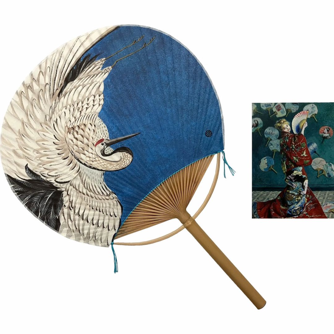 クロード・モネ「ラ・ジャポネーズ」浮世絵うちわ 鶴 | 団扇 | Craft