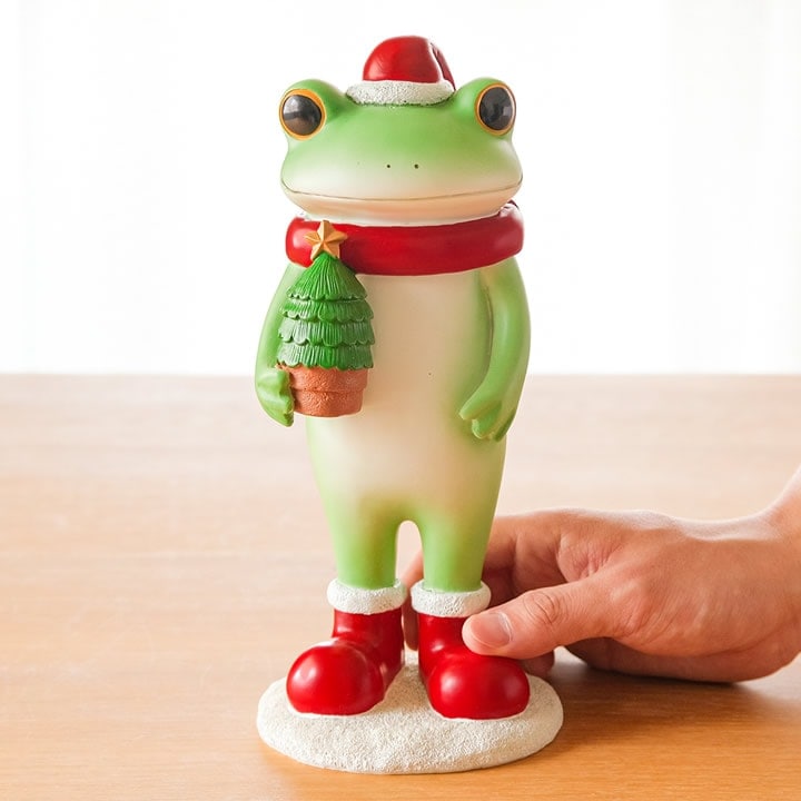 ガーデン クリスマスツリーを抱えるカエル コポー Copeau - カエルの