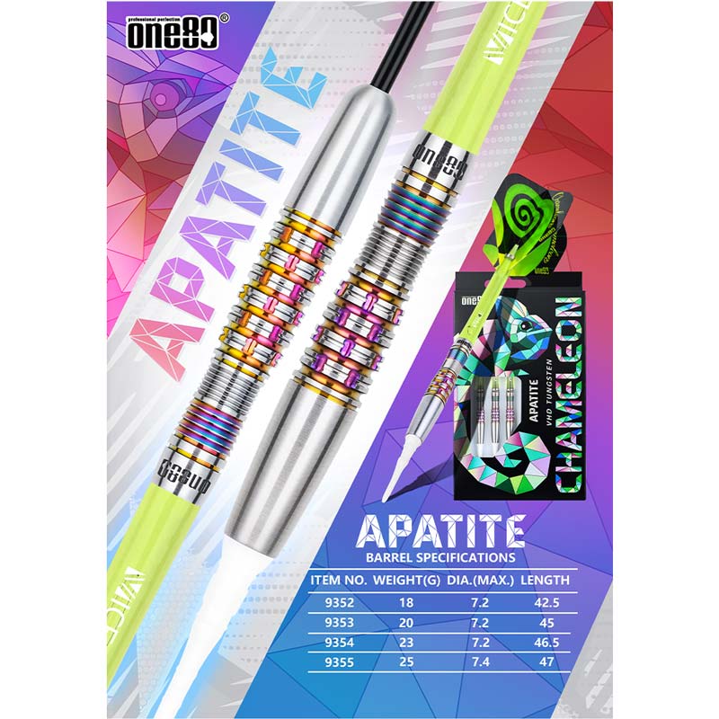 【ワンエイティ】 カメレオン アパタイト 2BA 20g ダーツ > ソフトダーツ > ブランド【ワ行】 > ワンエイティ