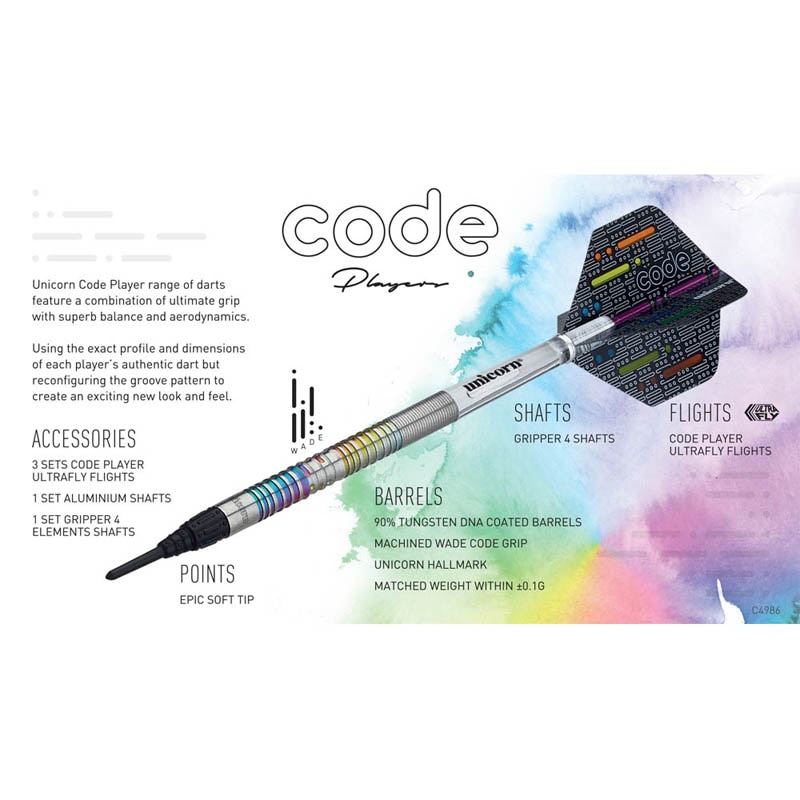 【ダーツ レア】ジェームス・ウェイド コードプレイヤーモデル ユニコーン 注目商品 > unicorn CODE PLAYER MODEL > unicorn(ユニコーン) CODE