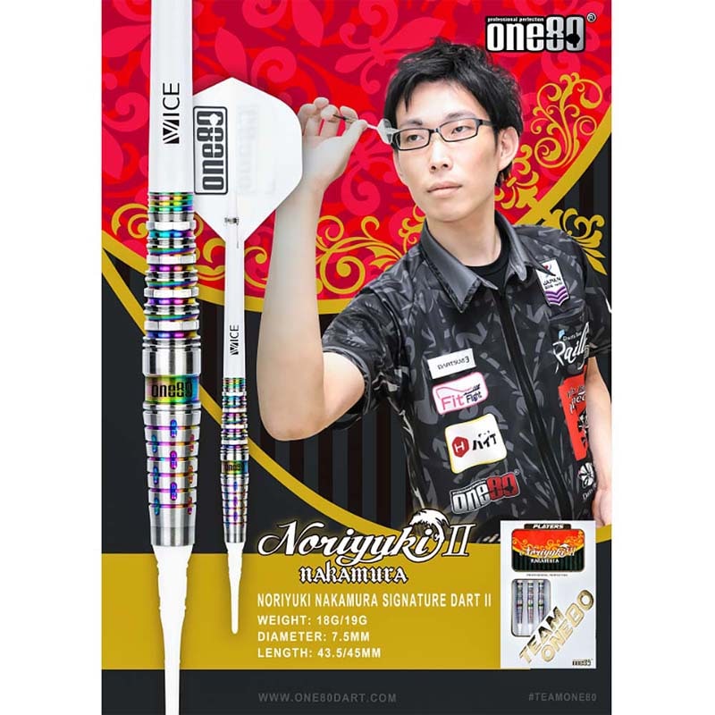 TEAM ONE80 Nariyuki II ソフトチップダーツ19g 中村成孝 TEAM ONE80 Nariyuki II ソフトチップダーツ19g 中村成孝 - メルカリ