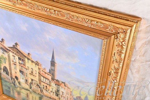 イタリア製 額絵 中 オールドベネチア｜Q716512514 | イタリア家具