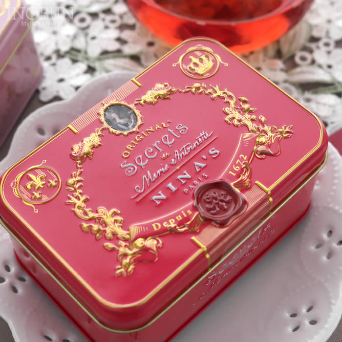 NINA'S カトルフリュイルージュ Royal box for tea ティーバッグ 缶