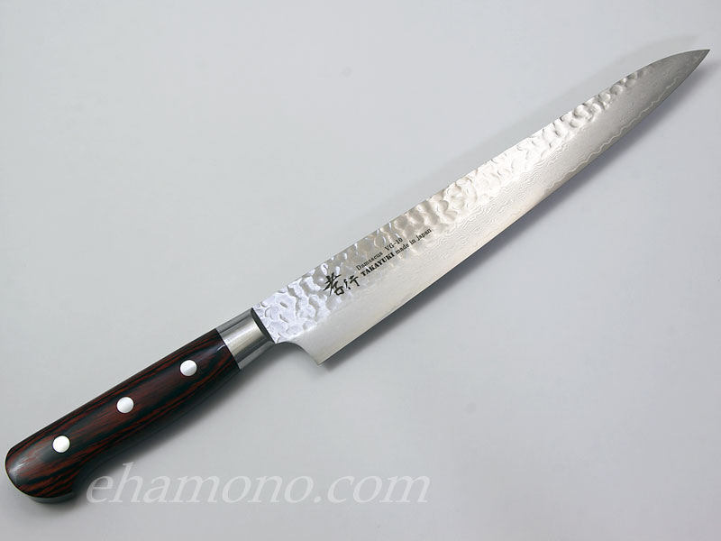堺孝行 V金10号ダマスカス33層鎚目 筋引240 Damascus33Layers