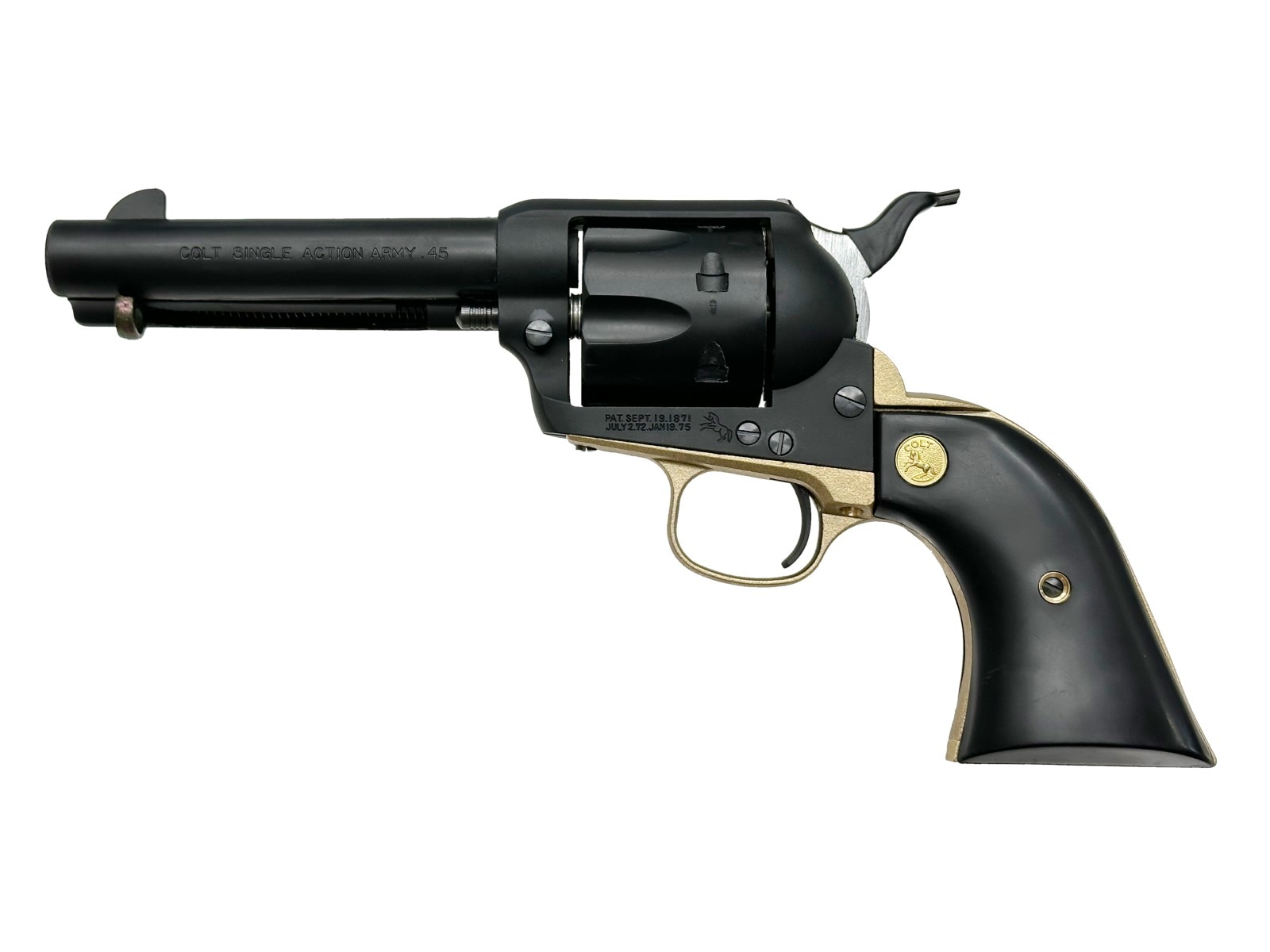HWS 完成品モデルガン SAA.45 シビリアン ラバー&真鍮製グリップ