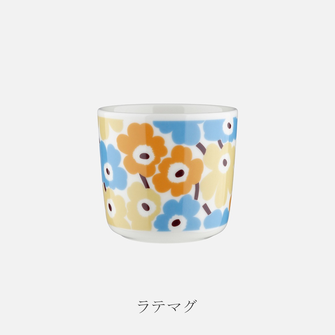 ピックイネン ウニッコ スカイブルー×オレンジ（マリメッコ／marimekko
