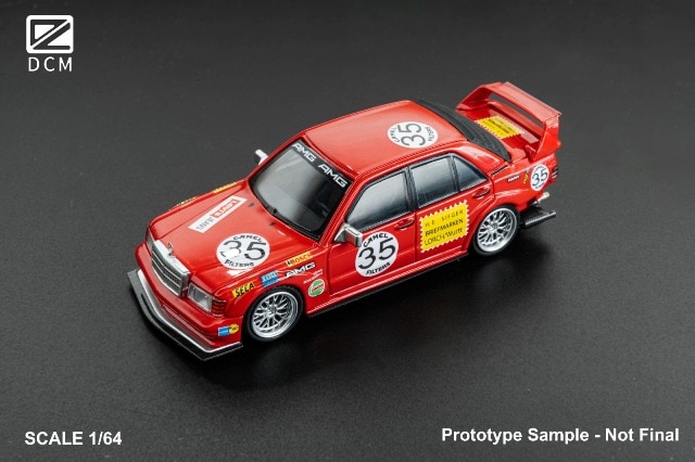 新品 DCM 1/64 メルセデス ベンツ Benz 190E 改造 Red Pig, Boost Gear