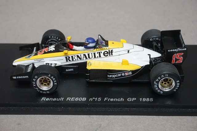1/43 スパーク S1702 ルノー RE60B フランスGP 1985 #15 P.タンベイ