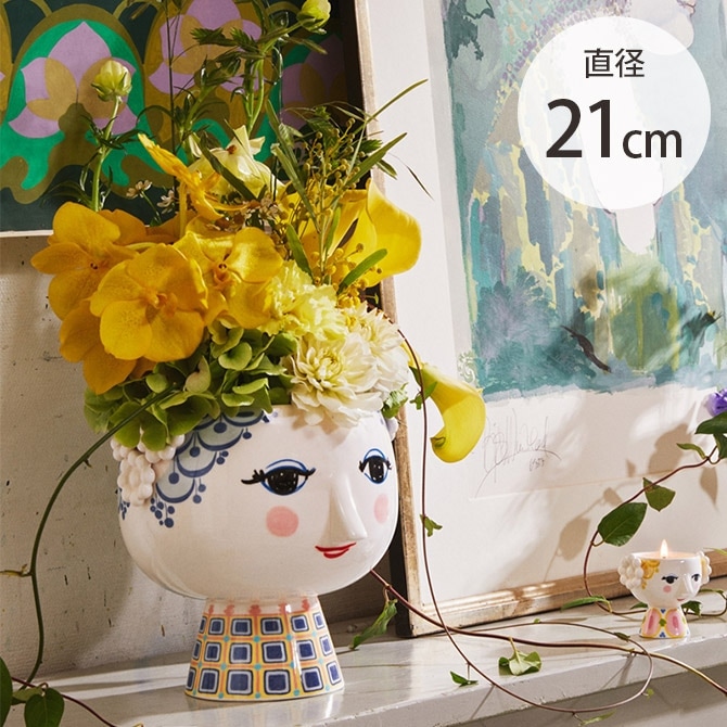 ビヨンヴィンブラッド 花瓶 エヴァ フラワーポット 直径21cm 花瓶 顔