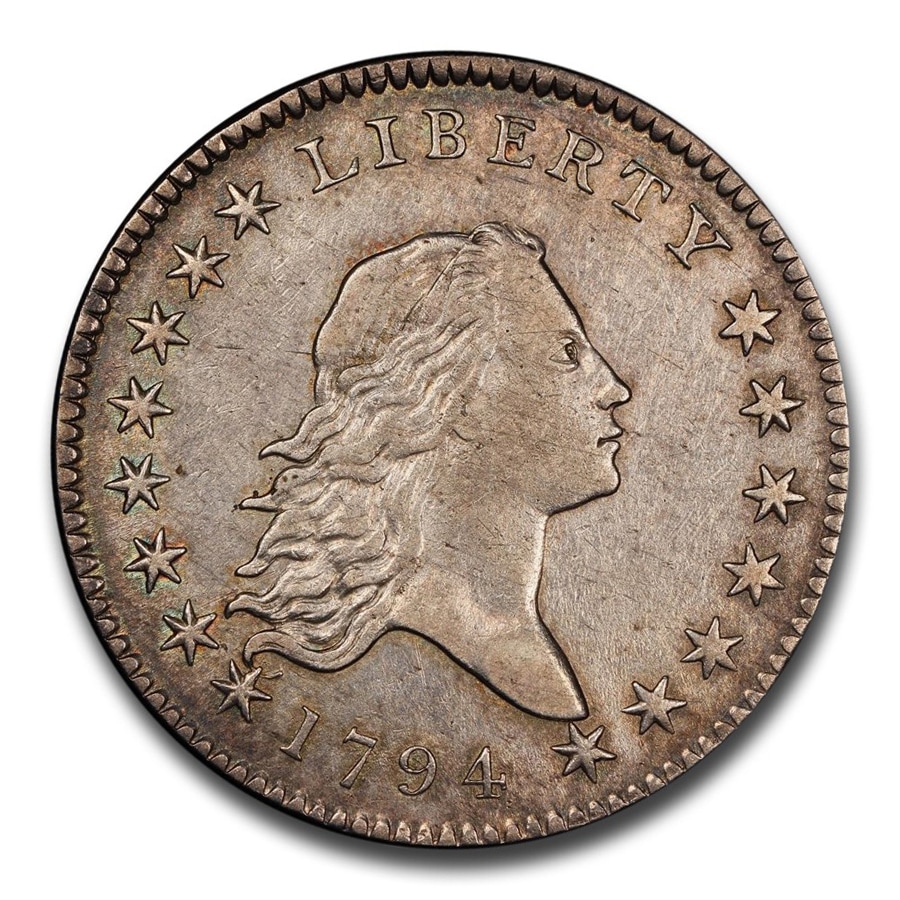 1794年 フローイング ヘア ハーフ ダラー 銀貨 50セント シルバー
