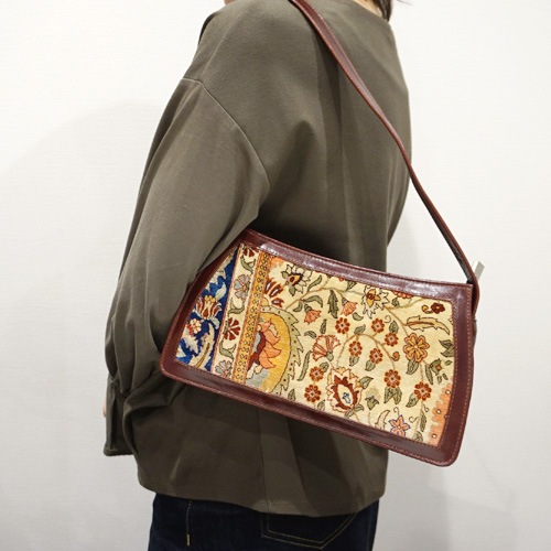 ヘレケ絨毯牛革ショルダーバッグ トルコ製 HS-BAG-L2 | ファッション