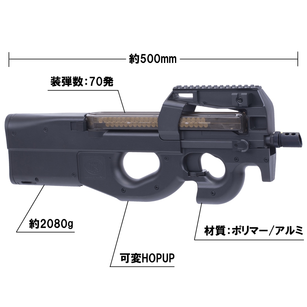 CYMA/CYBERGUN FN P90 TR 電動ガンBK | 電動ガン本体,M16/M4/AR