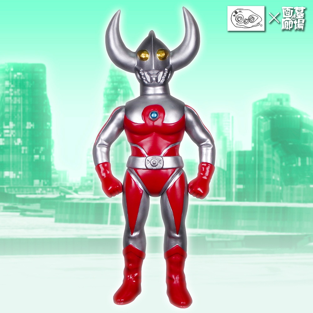 ソフビ/ハンサムタロウエム/ウルトラの父/墓場の画廊別注シルバーVer