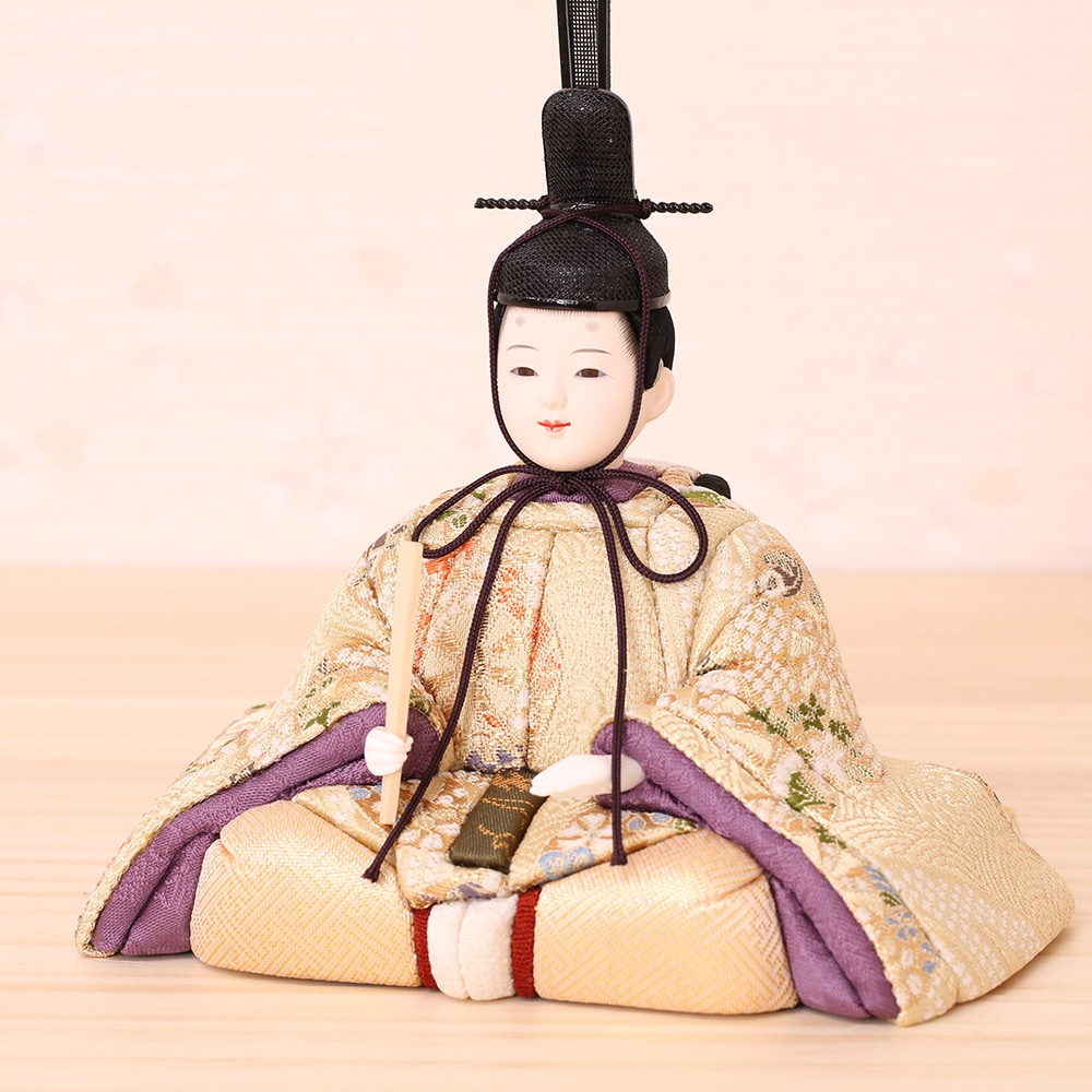 雛人形 久月 ほのか 木目込み 親王飾り 格子付き刺繍屏風 横幅60cm