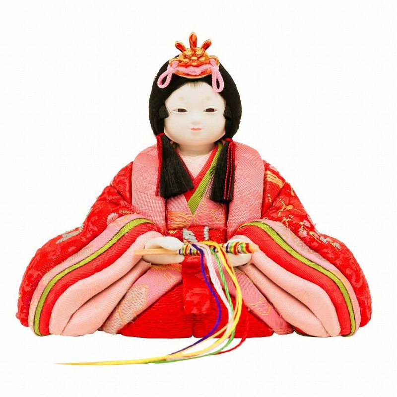 雛人形 こひな 木目込み 宮都 正絹 京都西陣織物 横幅39.5cm