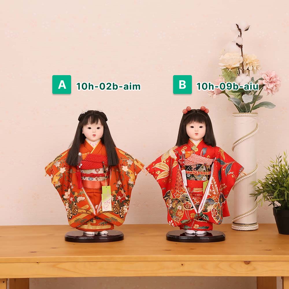市松人形 齊藤公司作 10号 愛ちゃん 正絹金彩友禅