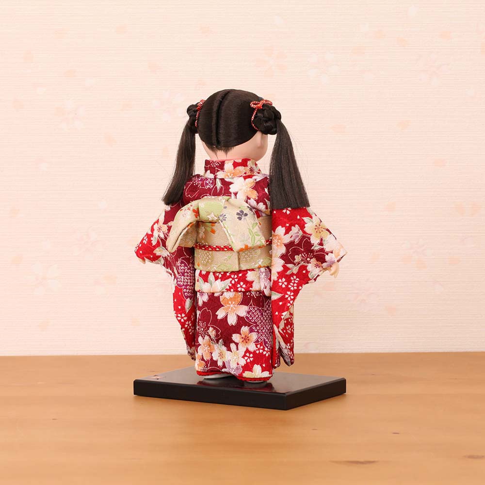 市松人形 齊藤公司作 5号 n23kt5-c3 横幅17cm