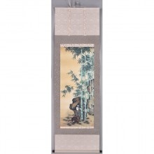 橋本 雅邦 「春山水図」 複製絵画 掛軸 : アートの友社 橋本 雅邦 「春