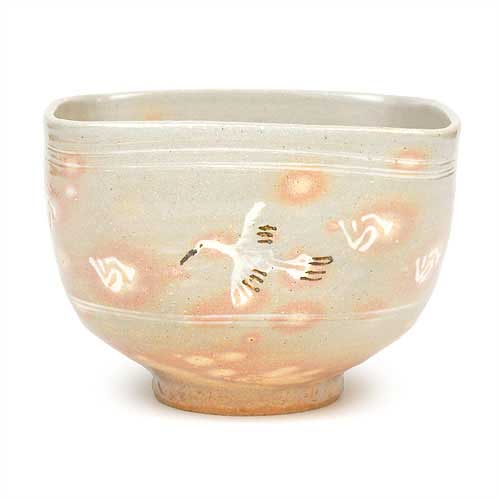 茶道具 抹茶碗】 茶碗 四方 御本雲鶴 中村与平作 | 常用茶碗 - CHATOWA