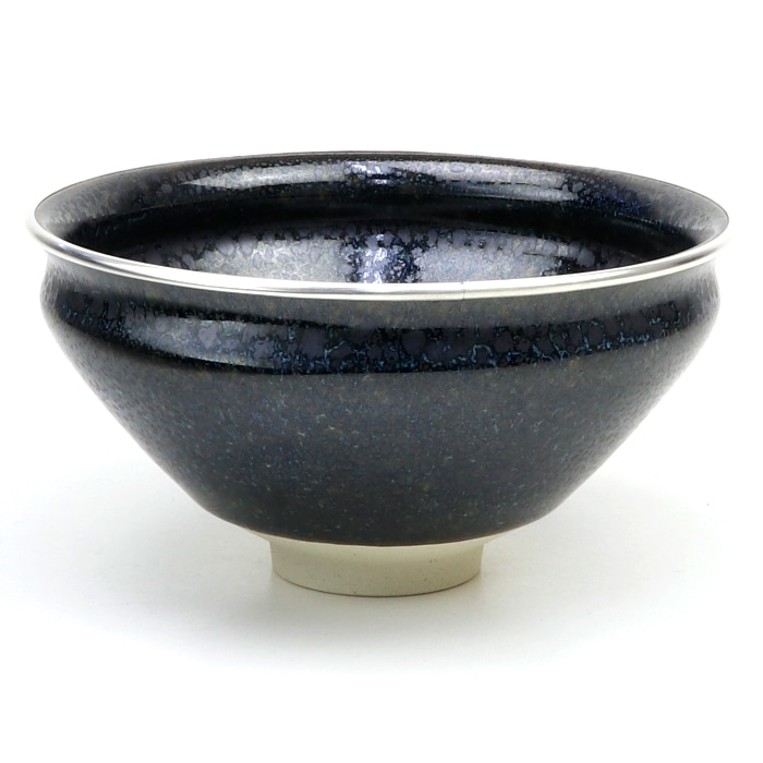 茶道具 天目茶碗】 天目茶碗 油滴 白素地 香泉作 | 天目茶碗 - CHATOWA