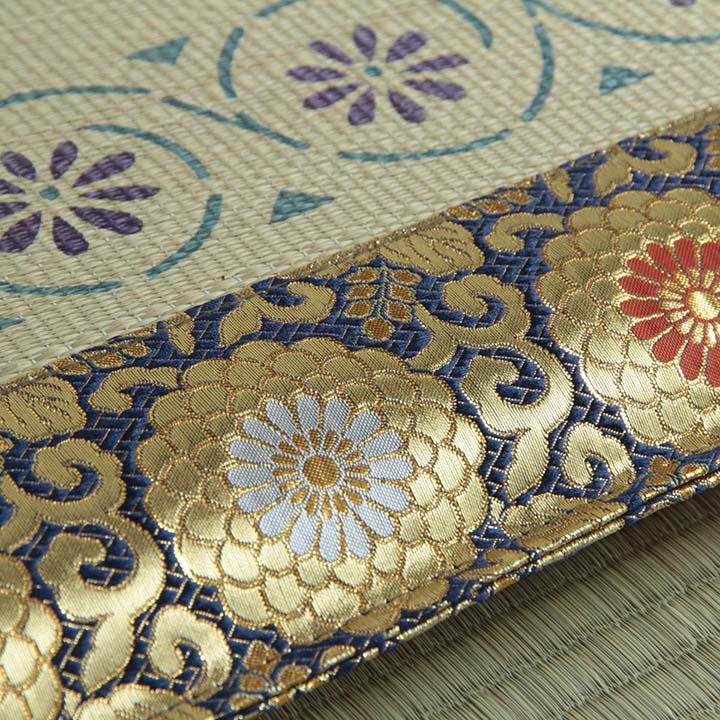 い草 御前座布団 正倉院 日本製 捺染 菊柄 約70×70cm｜イケヒコ公式通販