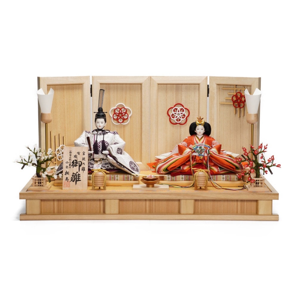 雛人形】京十番 高雄 立涌に浮線綾文様 親王飾り | 小出松寿作