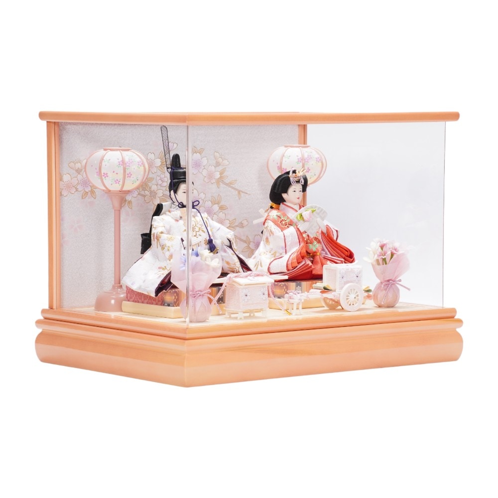 雛人形】小芥子「桃華」 親王揃いアクリルケース飾り | 雅秀作