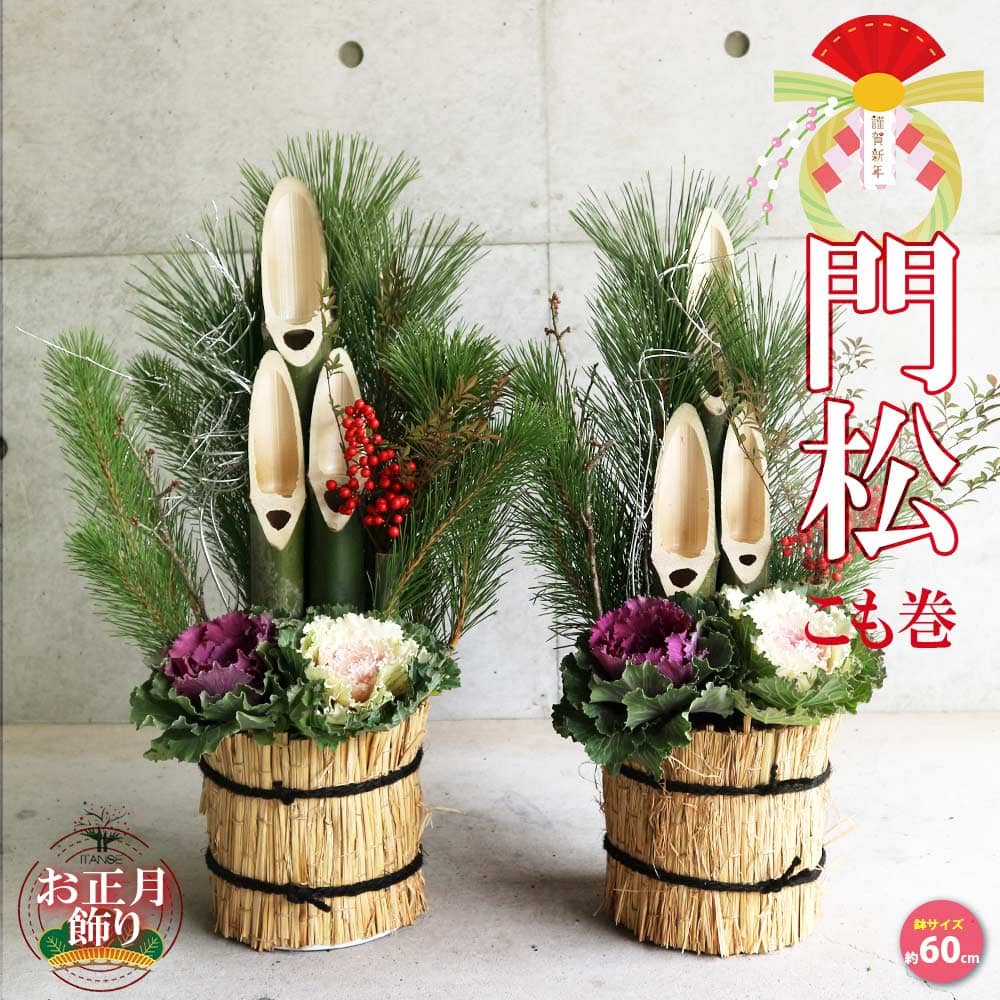 12月25日入荷 お正月飾り 門松(かどまつ) こも巻【正月飾り （サイズ