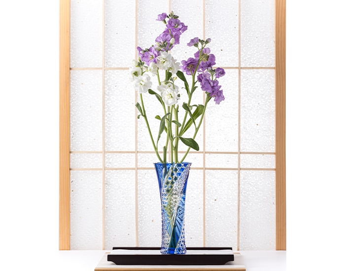 江戸切子 一輪挿＜清流＞ KAGAMI | 一輪挿し | 伝統工芸品・和風記念品