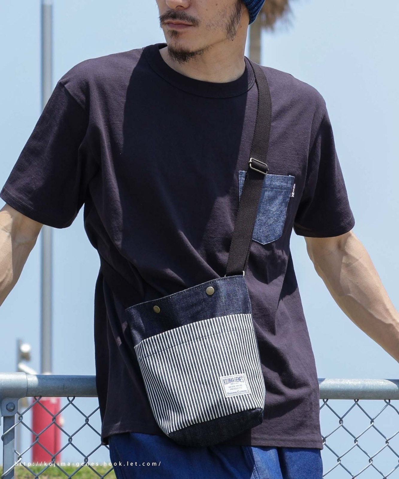 Denim & Hickory Shoulder Bag / デニム＆ヒッコリー ショルダーバッグ