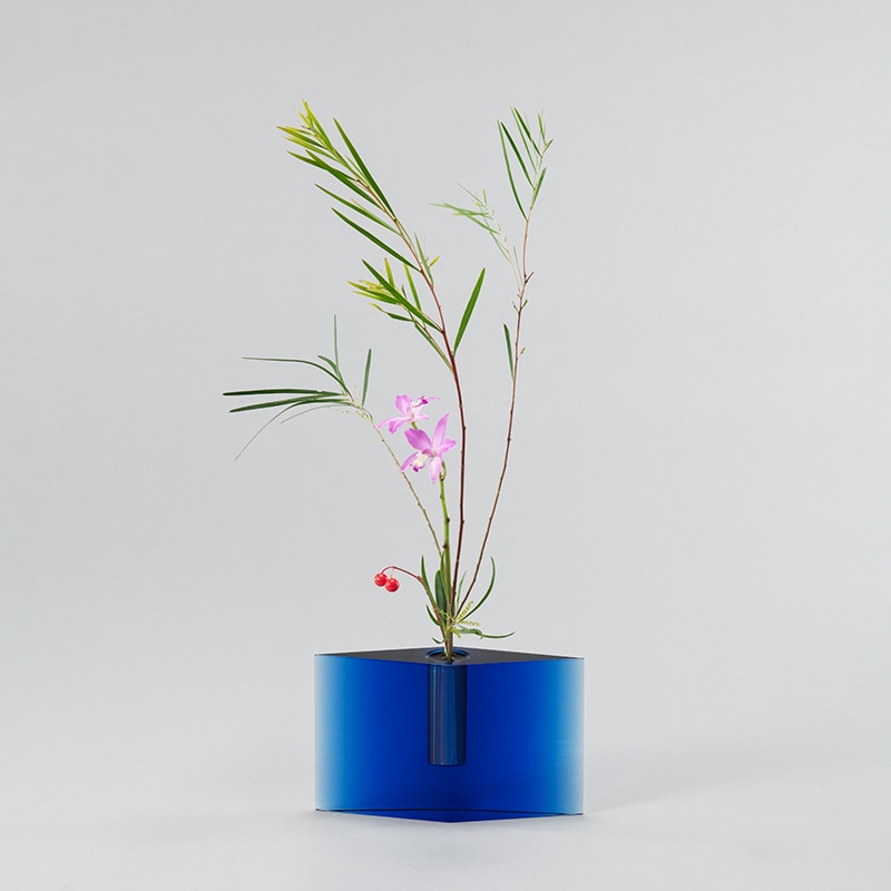 クリスタル花器 No.4 青 | 花器・花瓶,ガラス器 | フラワーショップ花楽