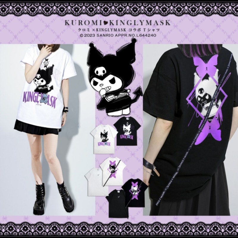 LUNASEA×KUROMI ロンT ルナシー クロミ Tシャツ サンリオ LUNA SEA×KUROMI ロングスリーブTシャツ【LUNA SEA OFFICIAL WEB STORE】