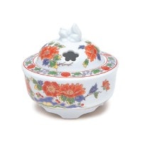 香器『香炉【四方木甲草花(しほうもっこうそうか)/其泉】木箱入[有田焼