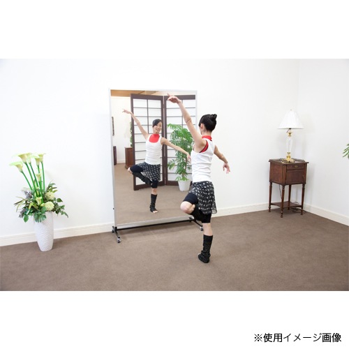 スポーツミラー キャスター付き 大型ミラー 姿見 等身大 ファッション