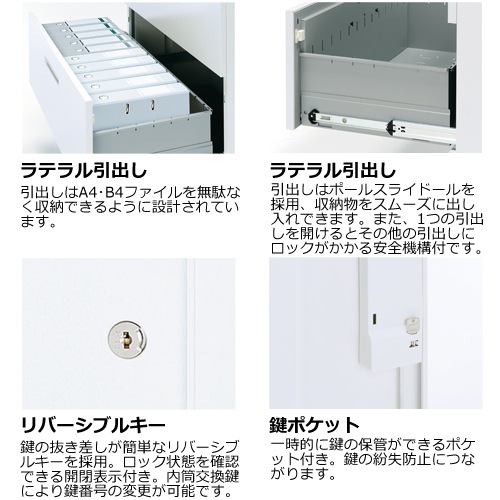 スチールキャビネット 3枚引戸 窓付き書庫 鍵付き 幅800×奥行400×高さ