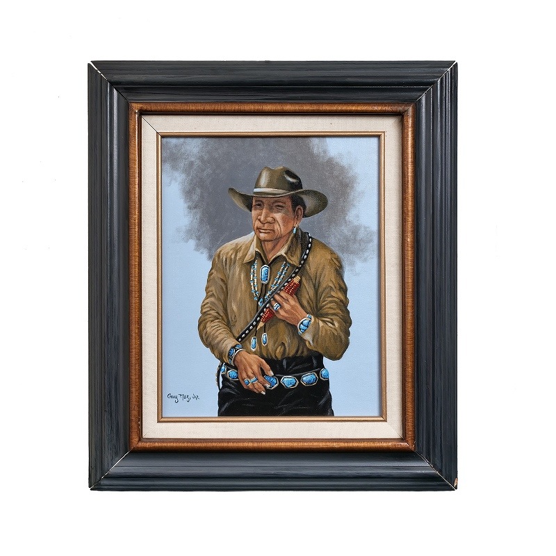 ナバホ族 『Native man』 by Guy Nez Jr. 額装済｜マライカ公式通販