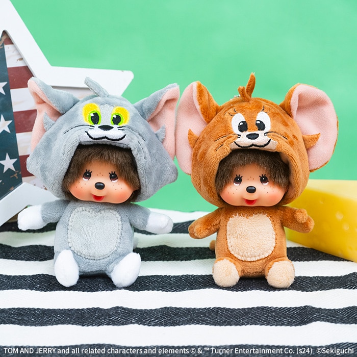 トムとジェリー×モンチッチ ジェリーモンチッチ 顔でかSSキーチェーン