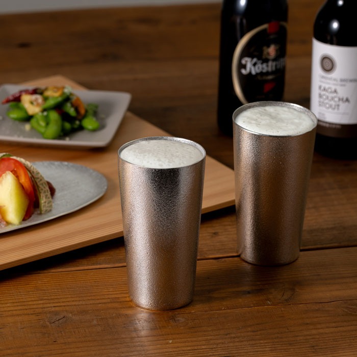 ビアカップ 2ヶセット｜錫製雑貨・酒器の通販は能作オンラインショップ