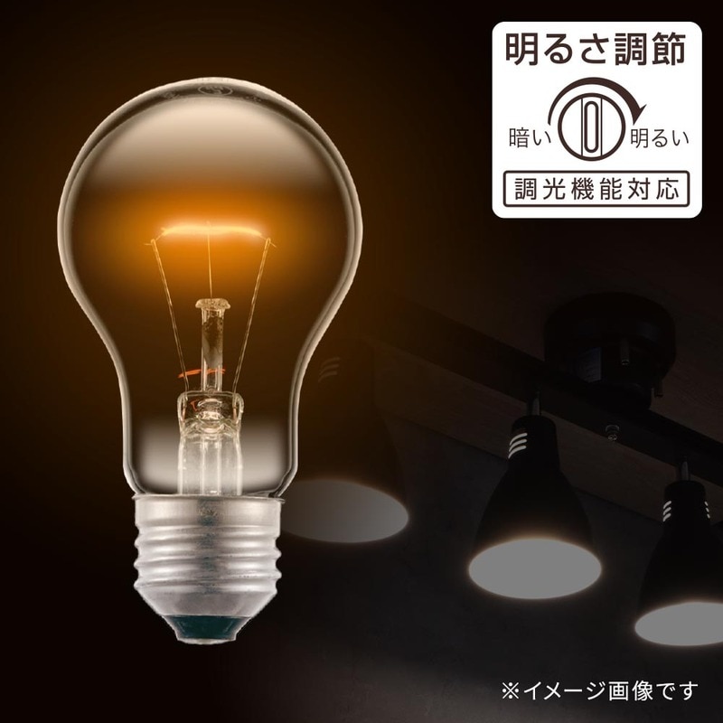 長寿命白熱電球 E26 40W形 クリア｜LB-DL5638CN 06-4747｜通販なら