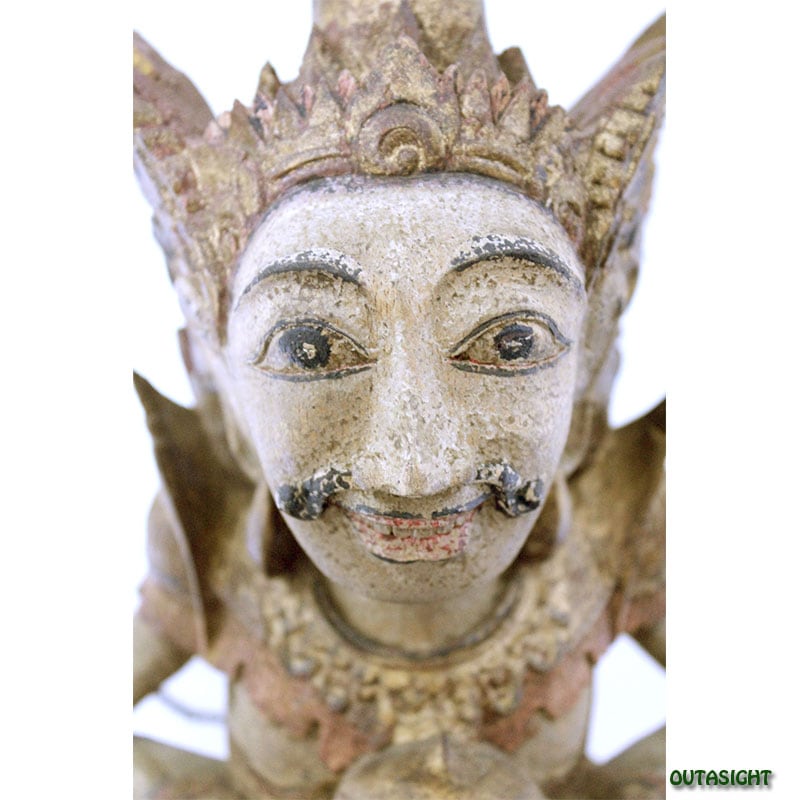 木彫り像 ヴィシュヌ神 ヴィンテージ バリ島 INAS-06 | Statue/彫像