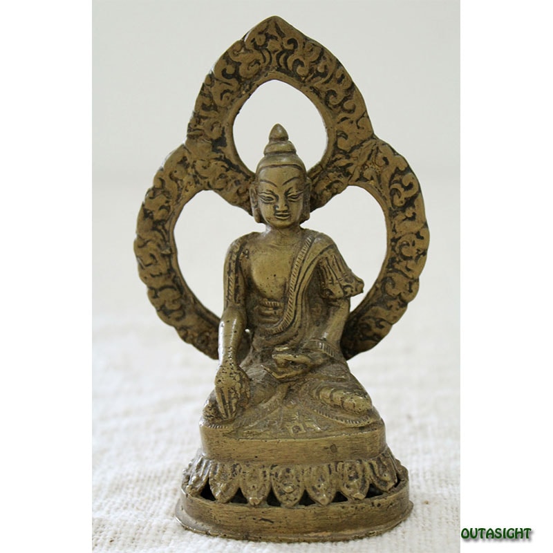 ブッダ 仏陀 真鍮像 アンティーク ネパール NAS-03 | Statue/彫像/金属