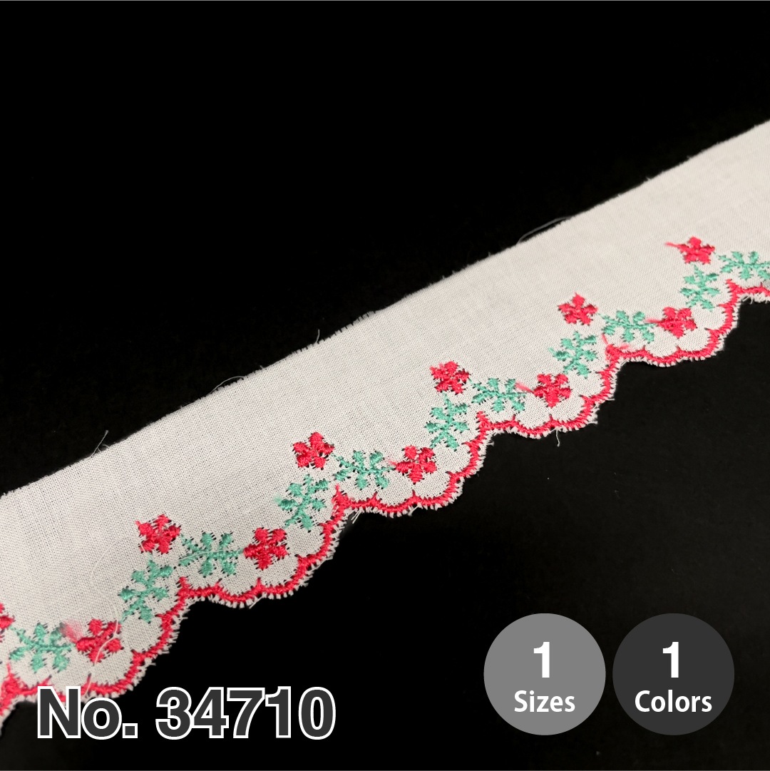 No.34710］コットン エンブロイダリー レース | LACE | ROSE BRAND