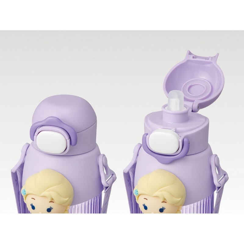 立体 マスコット 付き ストロー ボトル 水筒 590ml 子供 キッズ