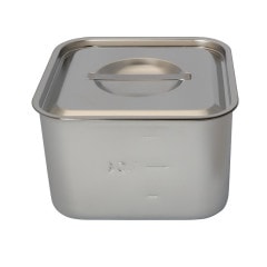 HACCP】【NSF】18-8 浅型角キッチンポット 目盛付 1.9L SH-4214