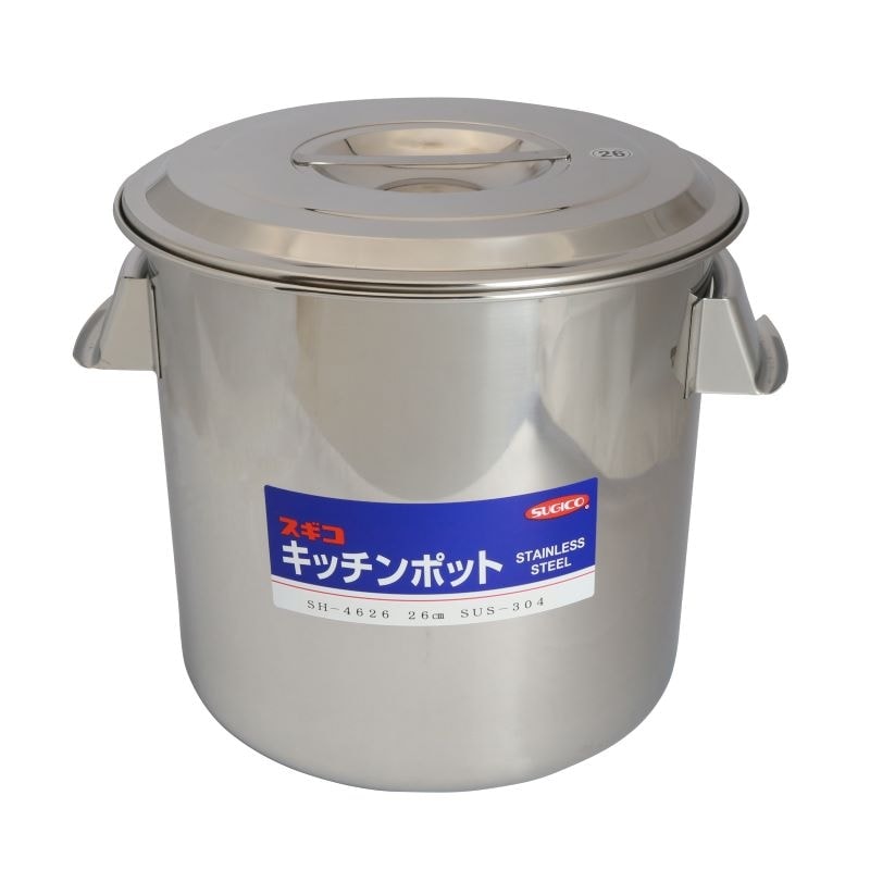 18-8 深型キッチンポット 目盛・手付 8.0L SH-4622 | SUGICO ORIGINAL